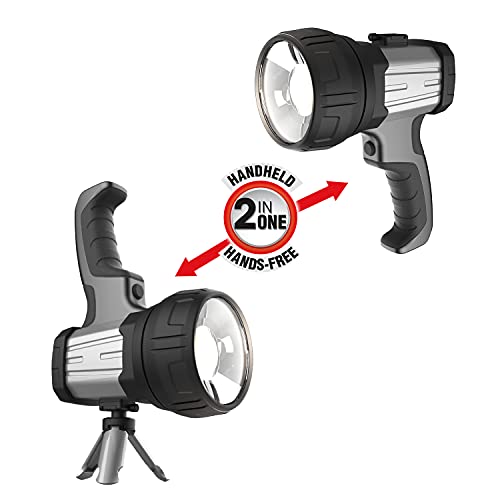 Handy Brite 2-in-1 ハンドヘルド + ハンズフリー LED 作業灯 & スポットライト 三脚付き