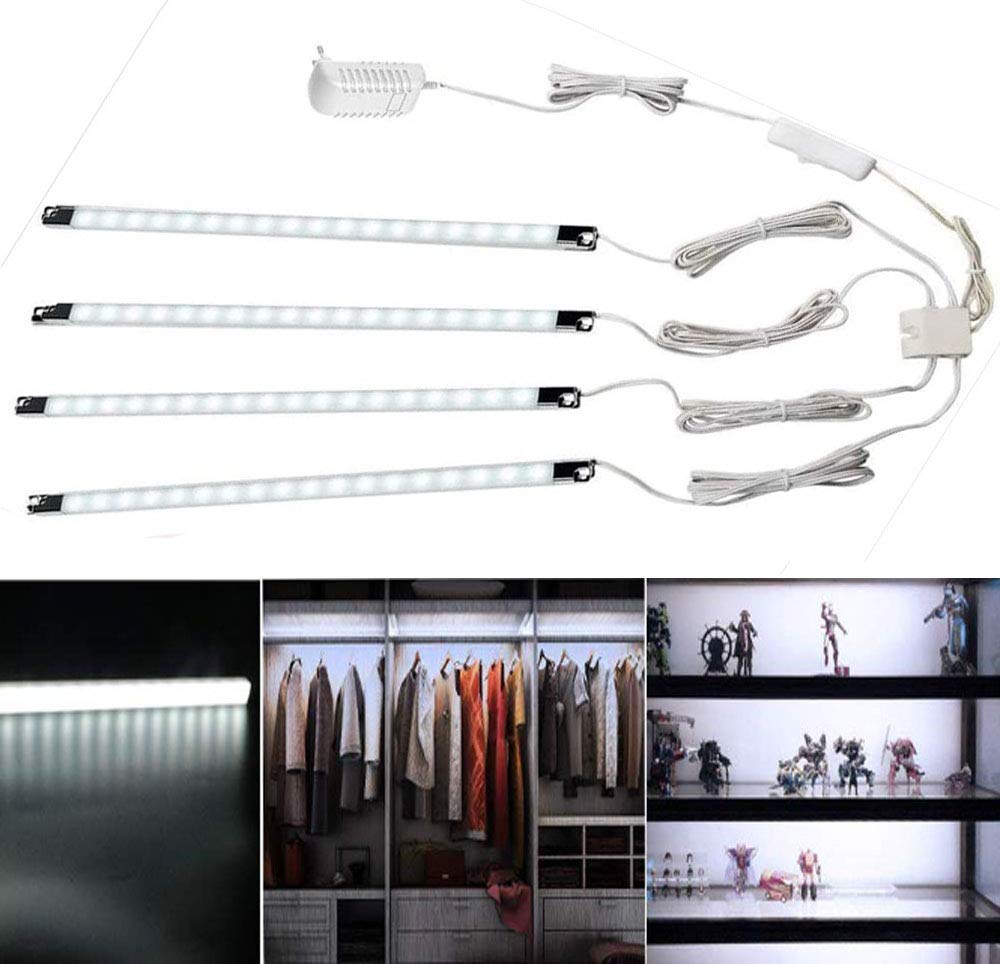 MYzakaya LED キャビネットライト フィギュア バーライト 間接照明 ディスプレイケース用 棚下直付型スティックライト 4本セット (昼白色6000K)