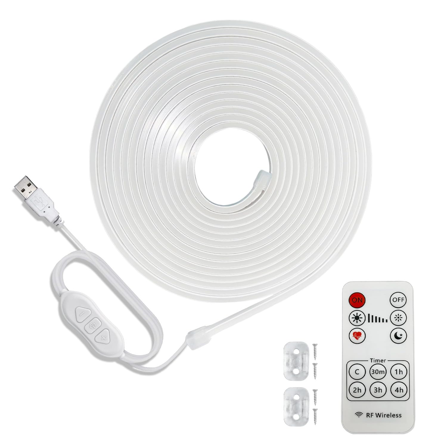 Guosan LEDテープライト サイド照明COB チューブリニア発光 ストリップ なLEDネオンライト 防水仕様で柔軟・カット自由、屋内・屋外どちらでも使えます（6000K,0.5M）